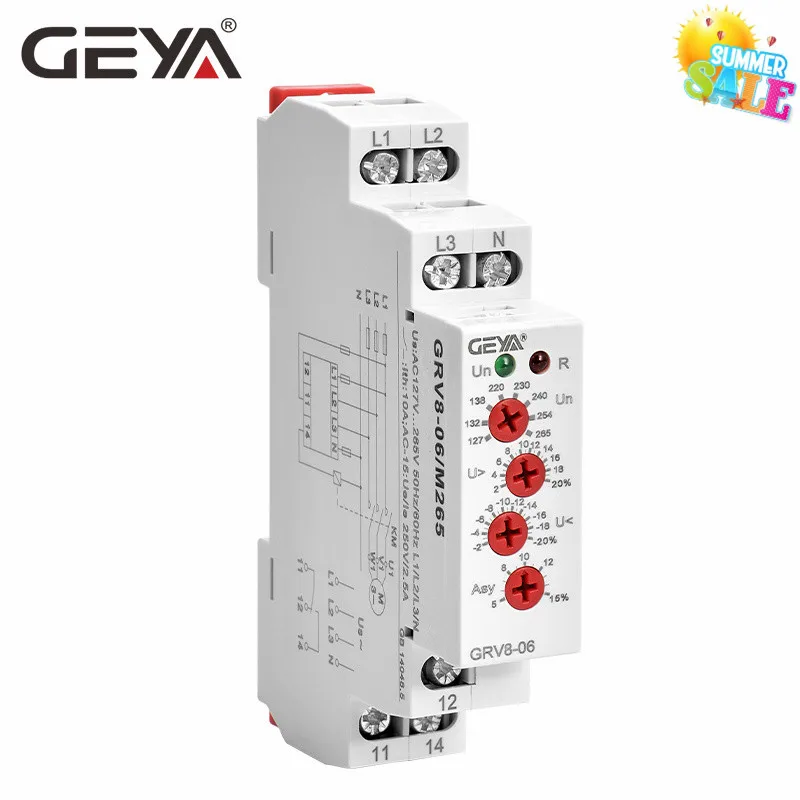 GEYA GRV8 06 реле управления напряжением с 6 функциями Регулируемое напряжение
