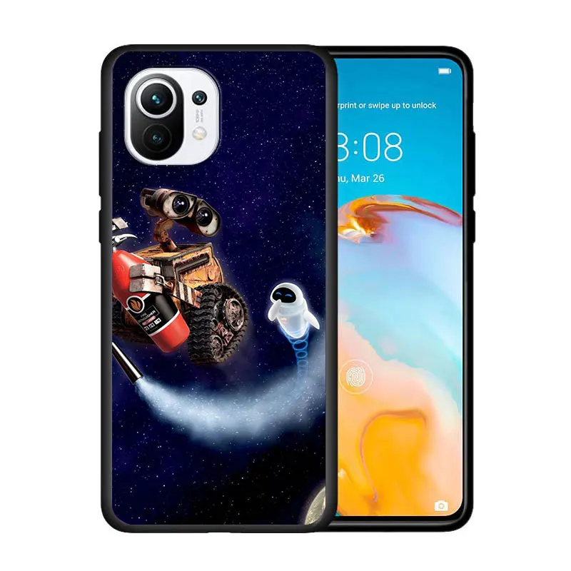 

Disney Movie WALLE for Xiaomi Mi 11 Lite 10T Note10 Ultra 5G 9 9T SE 8 A3 A2 A1 6X Pro Play F1 5G Black Phone Case