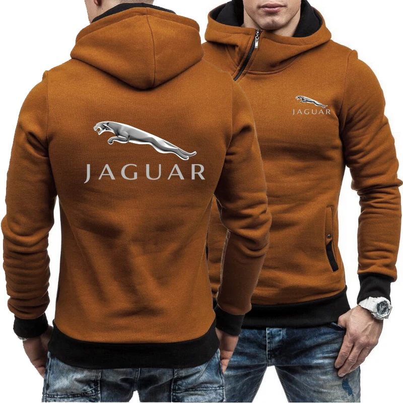 

JAJUAR CAR LOGO print hoodie street men's warm zipper shirt sweatshirt long sleeve fashion men clothing