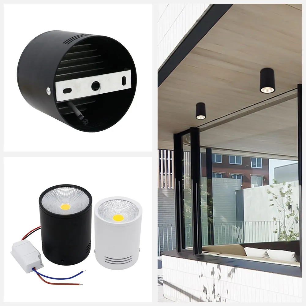 Светодиодный точечный светильник с поверхностным креплением приглушаемая