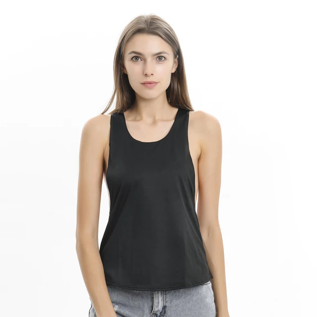 black yoga vest