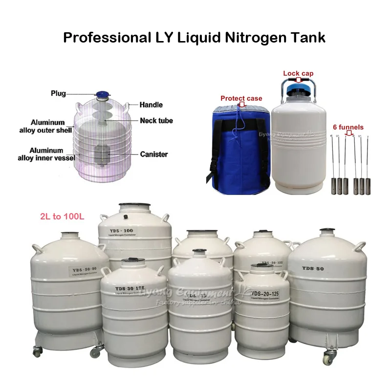 

17 Types High Quality 2L - 35L Liquid Nitrogen Container Cryogenic Tank Liquid Nitrogen Tank YDS Be Made of Aviation Aluminum
