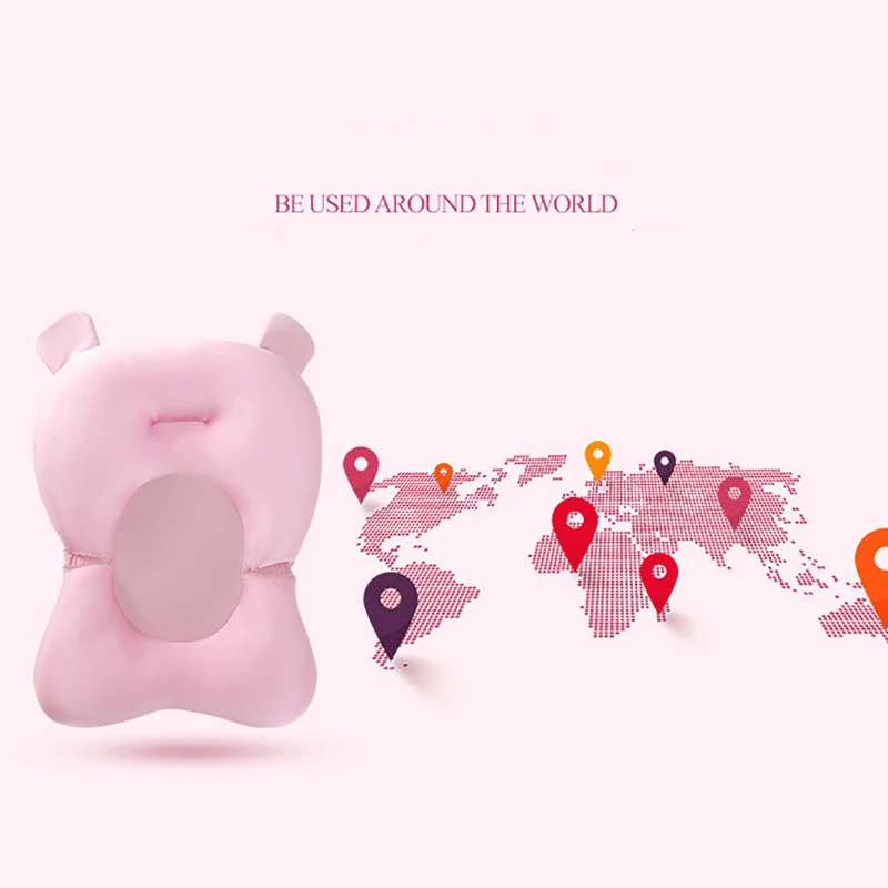 

Portable Baby Shower Bath Tub Pad Non-Slip Bathtub Mat Newborn Safety Security Bath Support Cushion Foldable Soft Pillow