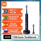 2021 новейшая звуковая зубная щетка Xiaomi Mijia T700 для взрослых с таймером, щетка с управлением через приложение, умная электрическая зубная щетка IPX7, водонепроницаемая