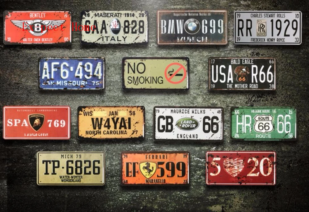 Cartel de Metal Vintage de 15x30cm para decoraci&oacute;n de pared, cartel de hojalata de 30 tipos, placa de decoraci&oacute;n art&iacute;stica para casa, Club, Bar y cafeter&iacute;a, 100 unids/lote-0