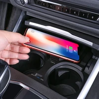 for bmw 34 series g20 g28 g22 2020 21 wireless phone charging plate with nfc card key car fast wireless charger car accessories