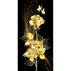 5D алмазная живопись, полноразмернаякруглая Алмазная Золотая Роза, цветок, алмазная вышивка, домашнее украшение, мозаика, творческое искусство