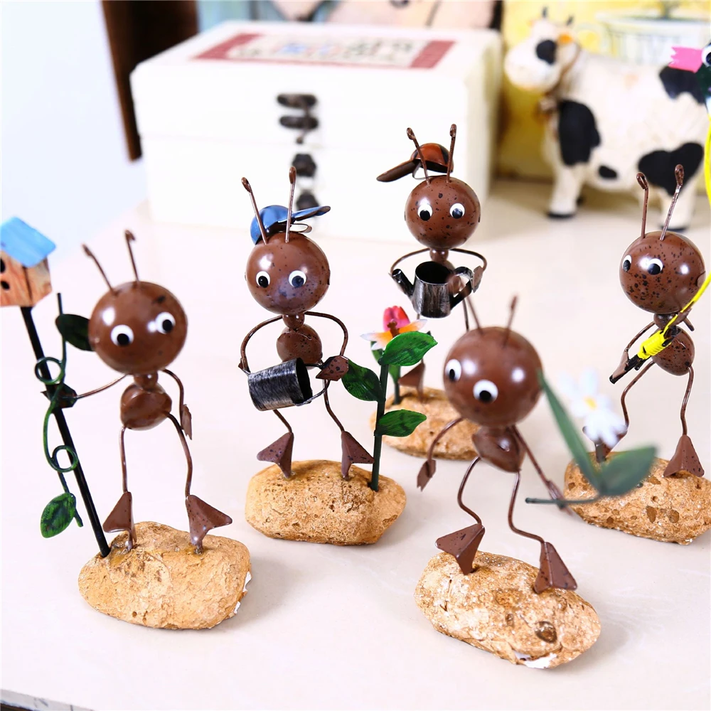 1PC Iron Ant Simple Hanging Foot Doll Home Living Room Study Bedroom Desktop Decoration Crafts Accessories | Дом и сад