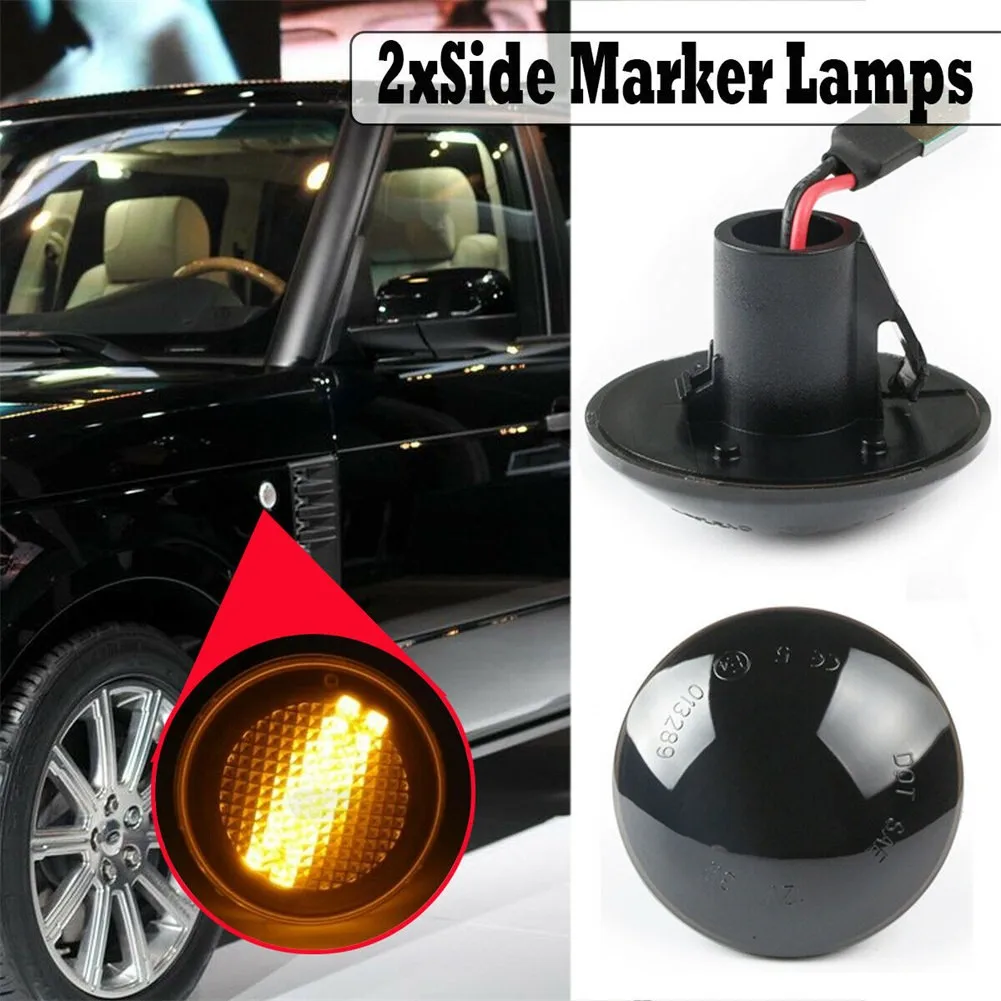 

LED Side Indicator Lights XGB500020A 4.5*3.5cm/1.8*1.4inch Black Dynamic Durable