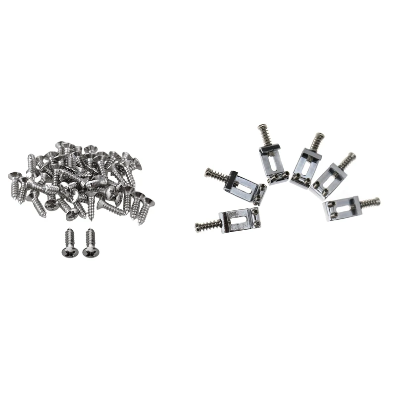 Винты для бас-гитары 50 шт. запчасти защиты от царапин серебристые Сменные