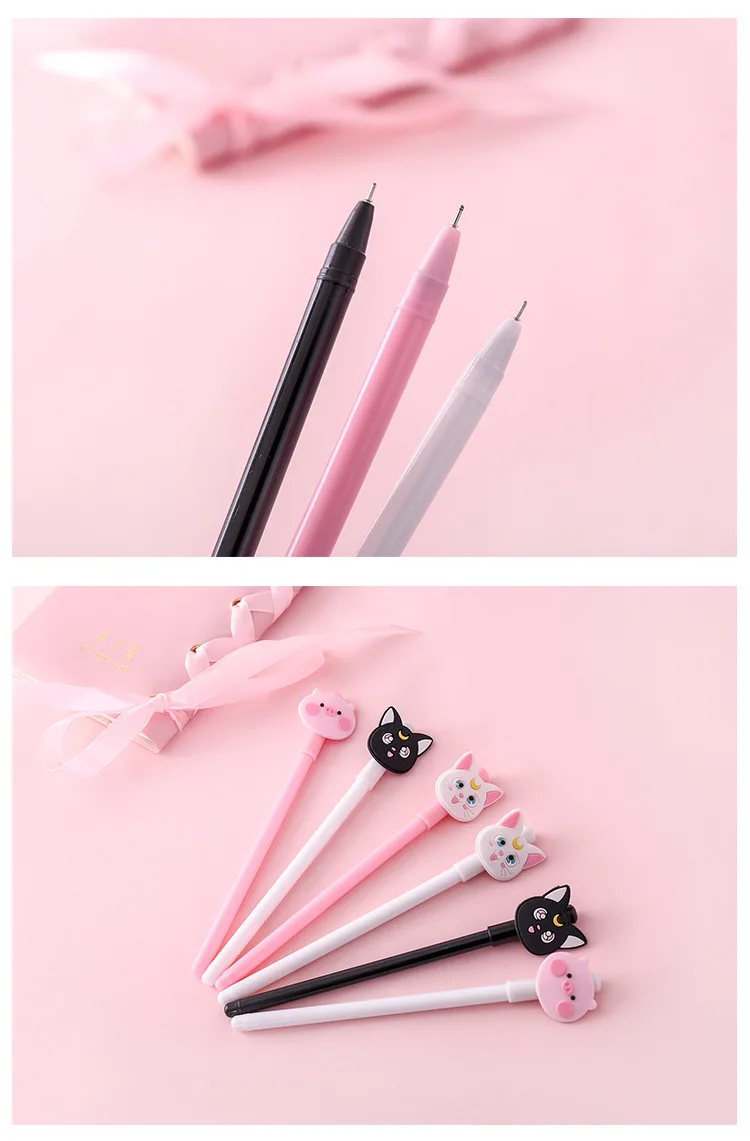 Сейлор Мун Луна кошка Cardcaptor Card Captor Sakura мультфильм милый 0,5 мм карандаш гелевая ручка канцелярские принадлежности безделушки Рождественский подарок для девочки