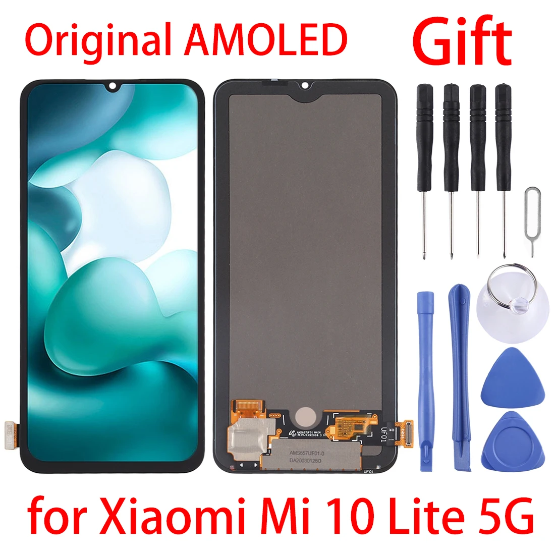 

Оригинальный AMOLED для Xiaomi Mi 10 Lite, фотоматериал, ЖК-экран и дигитайзер, полная сборка для Xiaomi Mi 10 Lite 5G