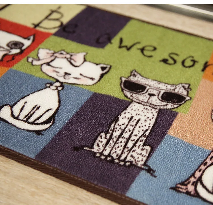 Ковер для спальни с мультяшным котом ковер ванной нескользящий напольный коврик