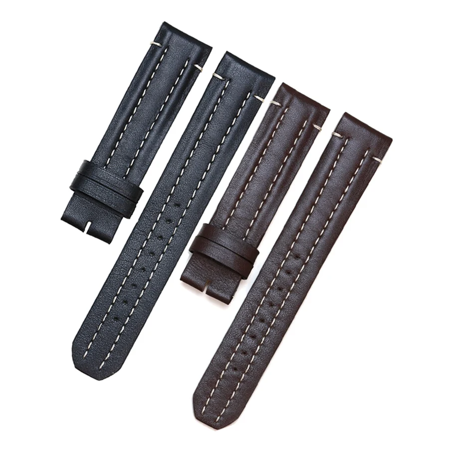 Ремешок SAUPPO мужской из телячьей кожи подходит для Carl F.Bucherer PATRAVI черный коричневый