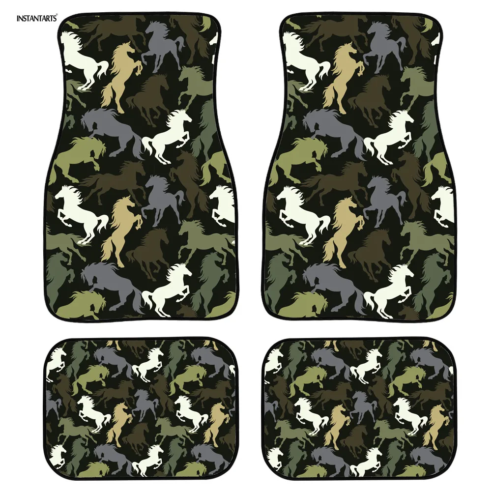 

Camouflage Horse Color 3D Print Car Floor Mats Fashion Full Set Carpet Rug Washable Vehicle Floor Mats Car Accessories Interior