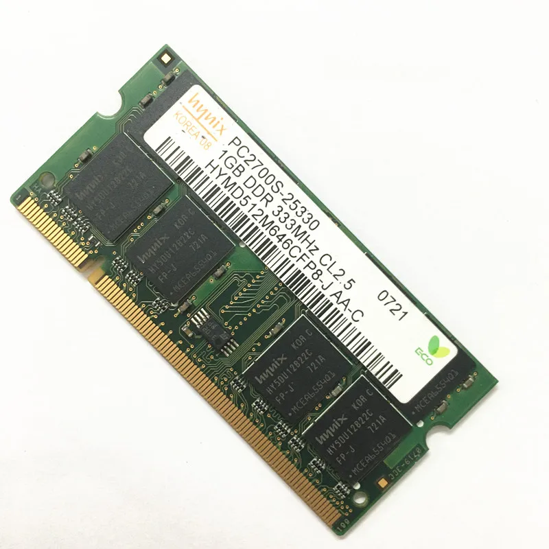Hynix DDR1 ОЗУ 1 ГБ 333 МГц памяти ноутбука PC2700S-2533 DDR CL2.5 используется доска хорошие