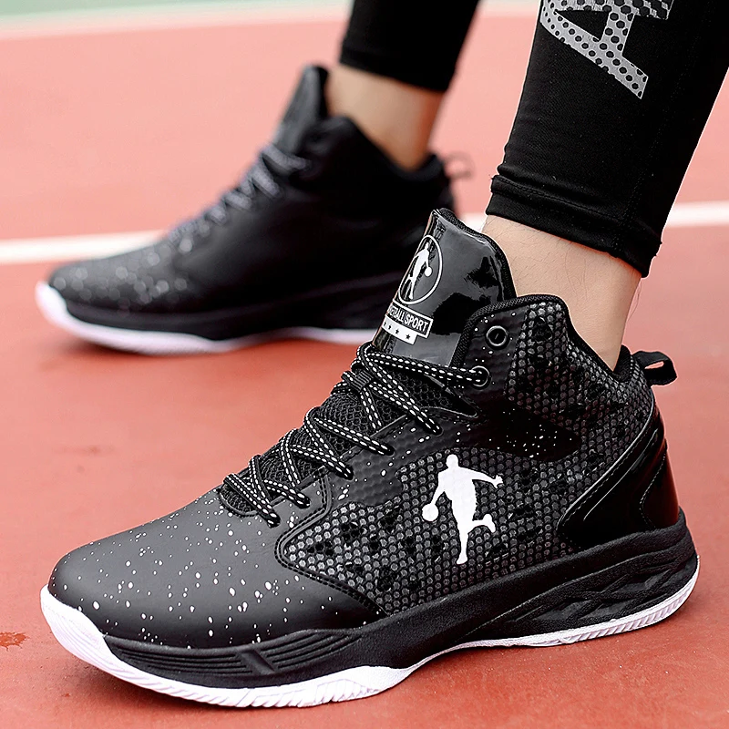 Сетчатые баскетбольные кроссовки для мужчин с высоким берцем буферические