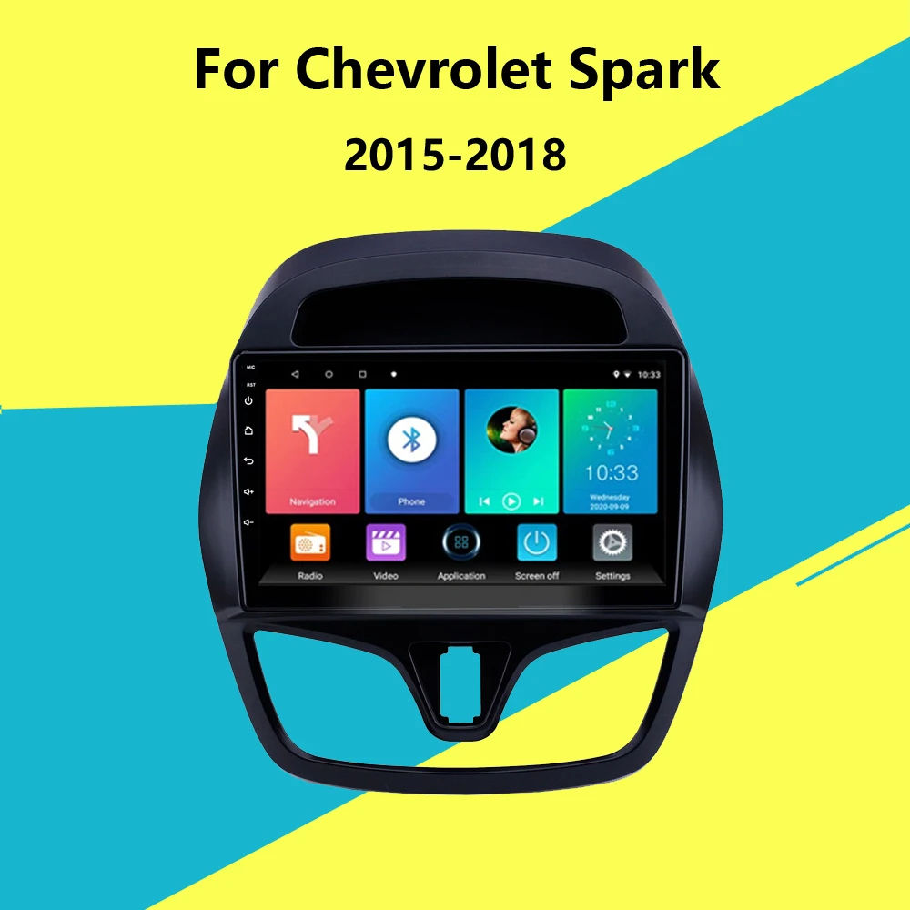 

2 din Car Radio Android 8.1 9 inch Touch screen GPS Navigation Multimedia Player for CHEVROLET Spark 2015-2018