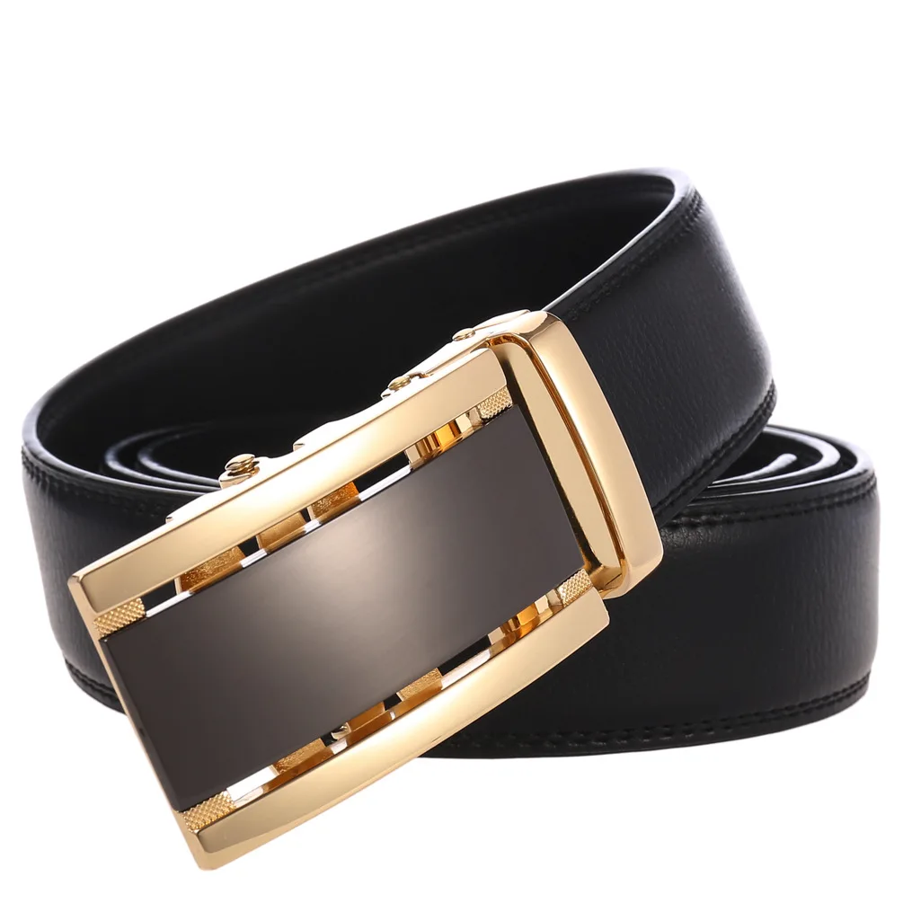 Большой Ремень Длинной Размера 110 130 140 150 160 170 см Серебряная Золотая Автоматическая Пряжка Натуральная Кожа для Мужчин Женщин Унисекс Пояса на.