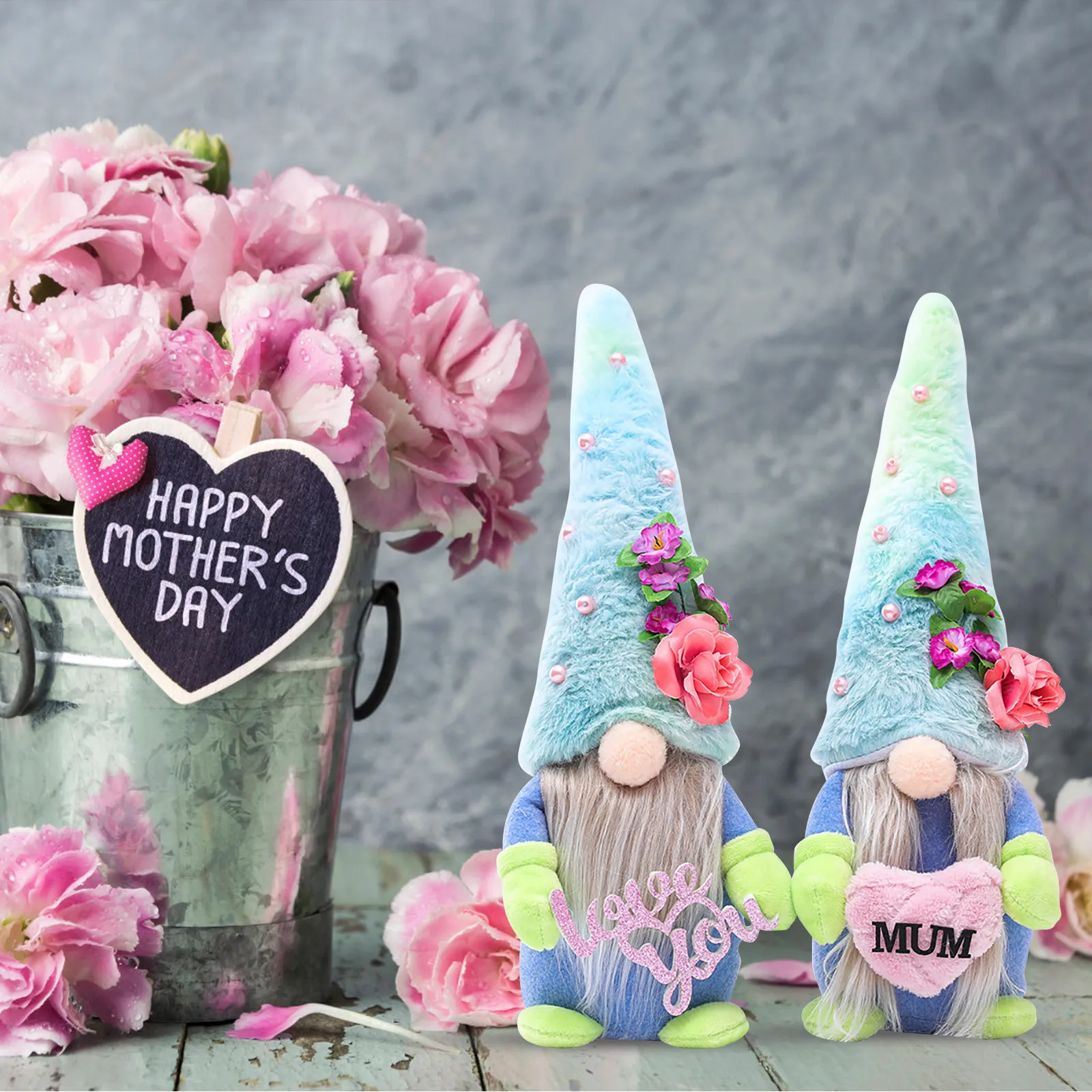 

Faceless Beard Doll Desktop Decoration For Home Mother's Day Ornament Cute Standing Post Gnomes Doll 2021 Mother's Day Gifts d7