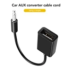 Мини-разъем 3,5 мм AUX аудио разъем в USB 2,0 адаптер конвертер USB Aux кабель для автомобиля MP3 динамик U диск USB флэш-накопитель аксессуары