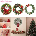 4 шт. Рождественский венок Санта-Клаус Наклейки на окна настенные дверные декорации Рождественское украшение для дома Рождество новый вечерние вечеринка