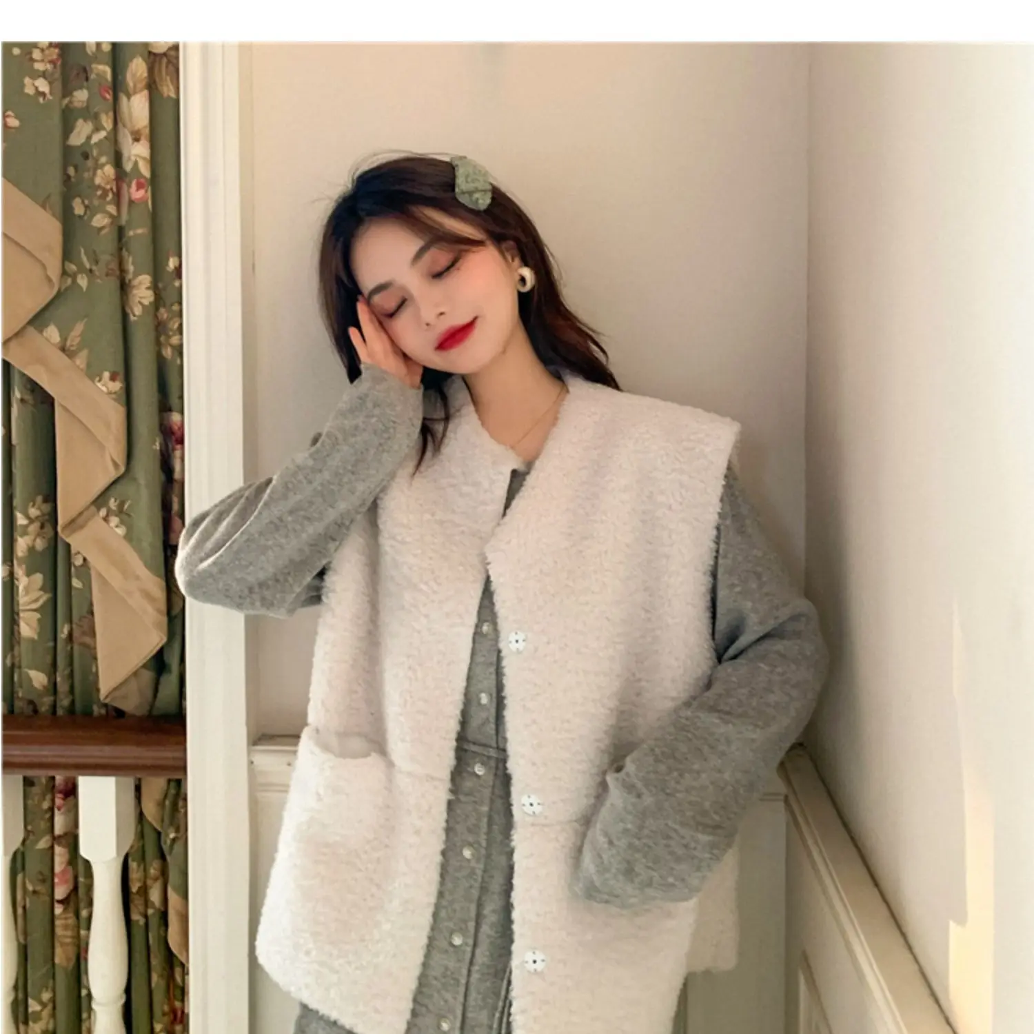 

Yocalor Chic Button O-neck Knitted Dress Women Sweet Warm Drawstring A-line Dresses 2020 New Elegant Temperament Femme Vestidos