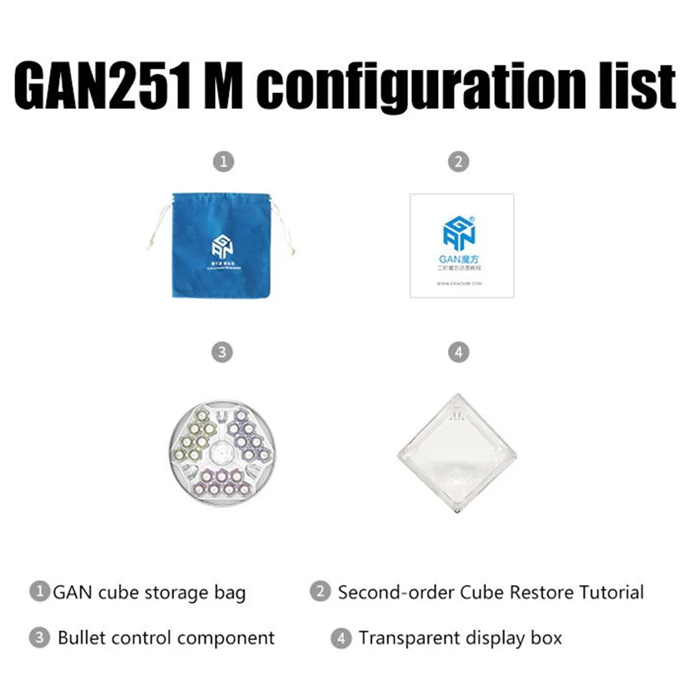 GAN251 M 2x2x2 профессиональный Магнитный куб GAN 251 2x2 скоростной Волшебный Гусь 2X2 GAN251M |