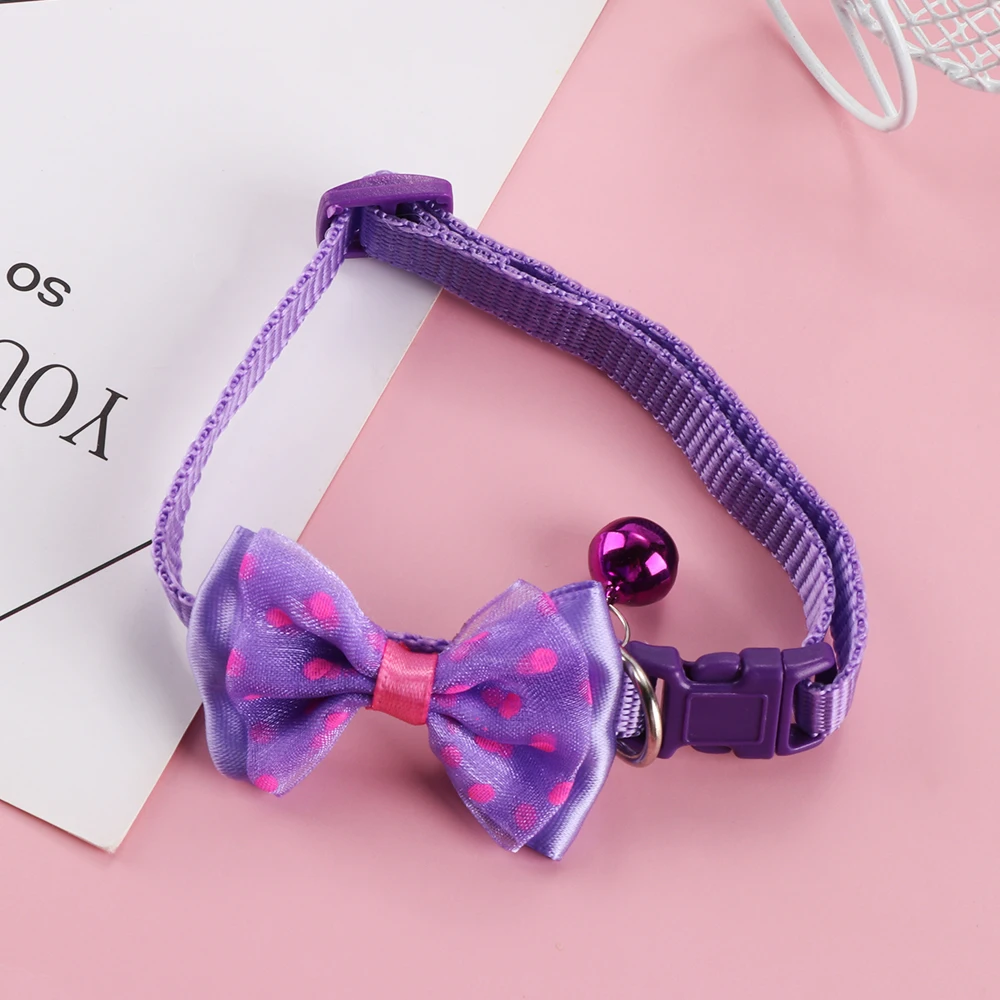 1 шт. ошейник для собак с бантом подвеска колокольчик регулируемые ошейники кошек