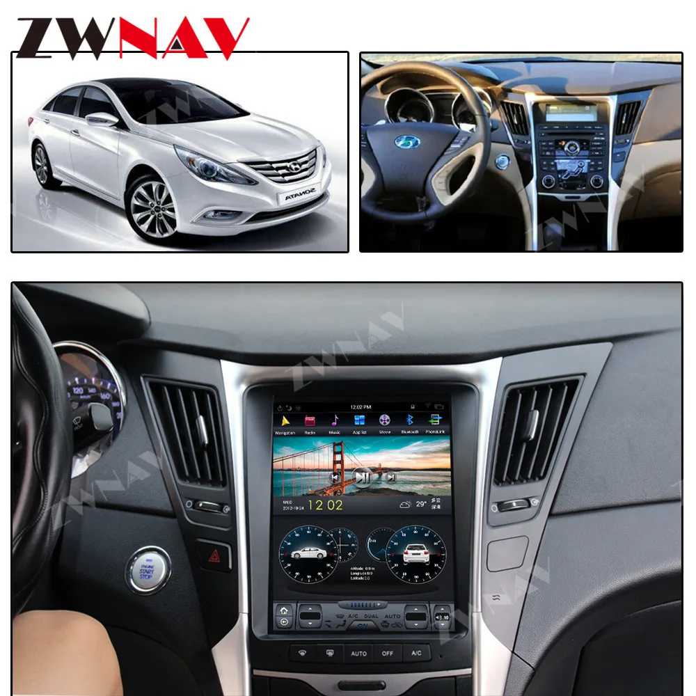 Автомобильный dvd плеер в стиле Tesla с вертикальным экраном Android 8 1 для Hyundai Sonata 2012 2013