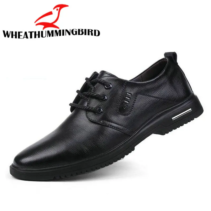 

Autumn new Men's Genuine Leather casual shoes Lace-up oxford shoes Men Business dress shoes C22-01