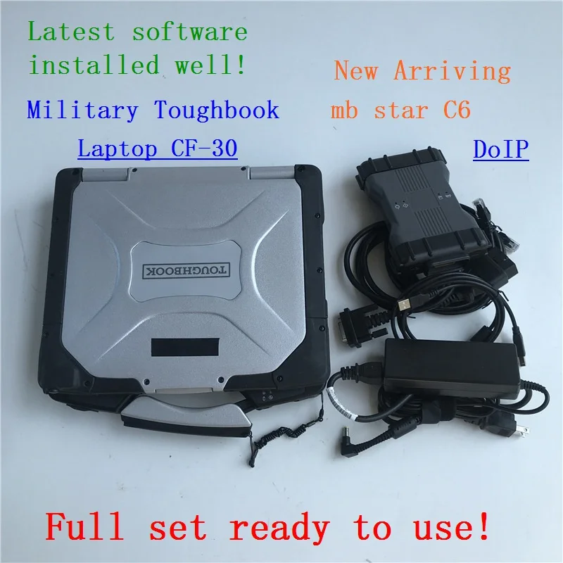 Диагностика MB Star C6 с программным обеспечением DOIP и X ntry DAS EPC WIS в SSD/HDD б/у ноутбук CF 30