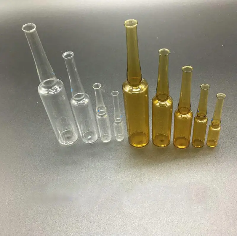 100 шт./лот стеклянная ампула прозрачная/коричневая бутылка для инъекций легко