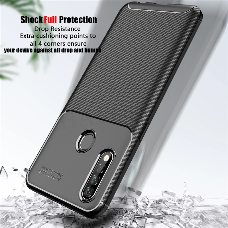 

Wolfsay New Carbon Brushed Case For OPPO A12 A31 A8 Cover Shockproof Slim Soft Silicone Cases For OPPO A12 Fiber Cover OPPO A31