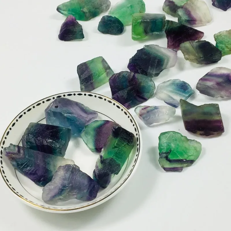 Радужный флюорит необработанные камни натуральные драгоценные кварцевые