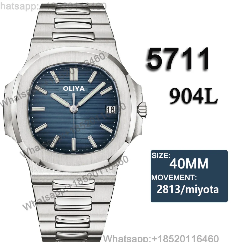 

Часы наручные мужские механические, 40 мм, водостойкие, ААА