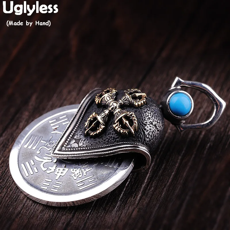 Религиозная подвеска без цепей Vajra винтажные тайские серебряные ожерелья с