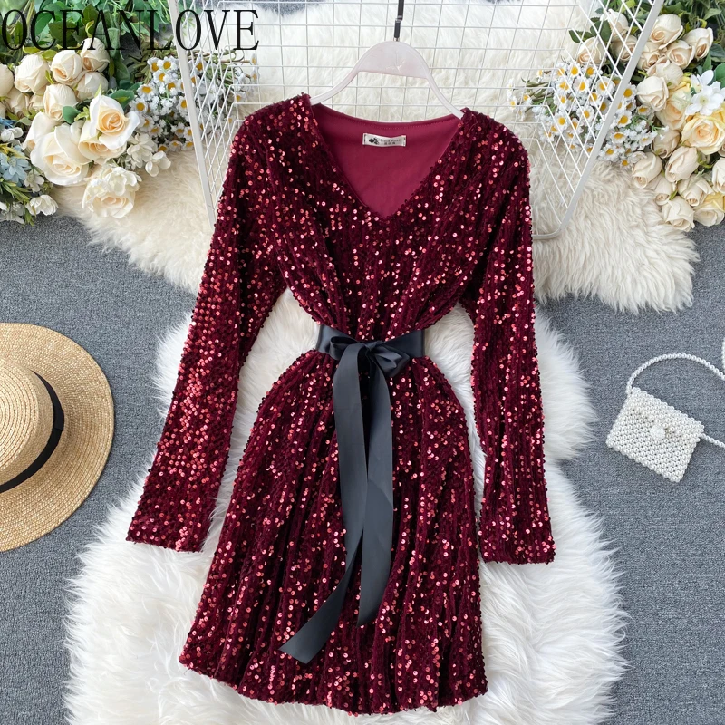 Сексуальное женское платье с блестками и сексуальные вечерние платья бантом