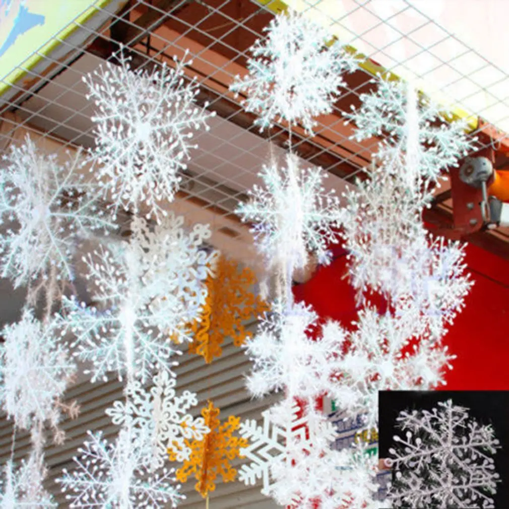 2 шт классические белые украшения в виде снежинки для рождественской вечеринки