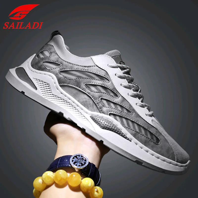 

Sailadi Running Shoes Men Breathable Casual Fashion Thick Bottom Sports Shoes Outdoor Fitness Training Sneakers S2110