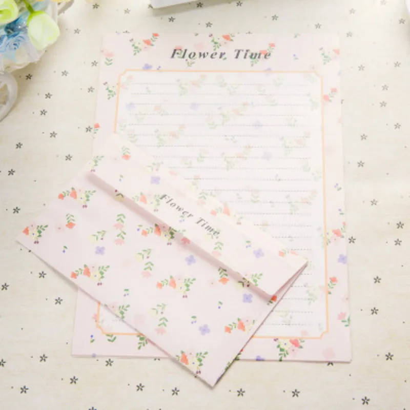 

Creative Fresh Romantic Flower Letter Envelope Set Cute Love Letter Confession Letter Envelope