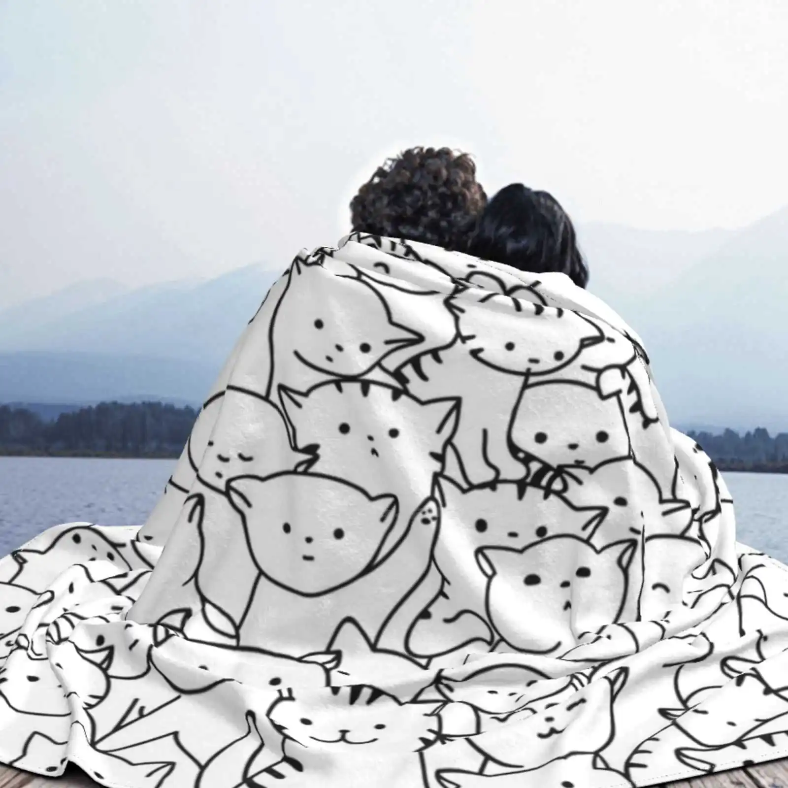 Модное Стильное забавное мягкое одеяло в виде сумасшедших кошек маленьких