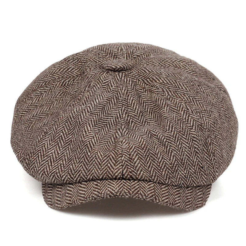 2019 new fashion brown plaid beret hat male cotton% hip hop hats autumn and winter outdoor leisure cap high quality caps | Аксессуары
