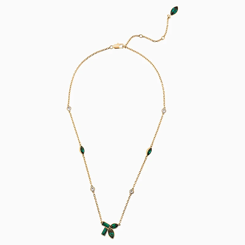 

Fashion SWA New BAMBOO Hollow Exquisite Rose Gold Necklace Lady Charm Luxury Jewelry Gift