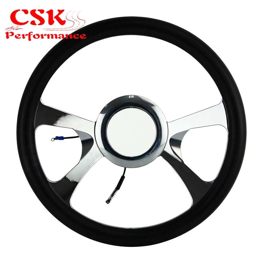9 болт 14 &quotХромированная заготовка рулевого колеса с кнопкой рога и адаптером