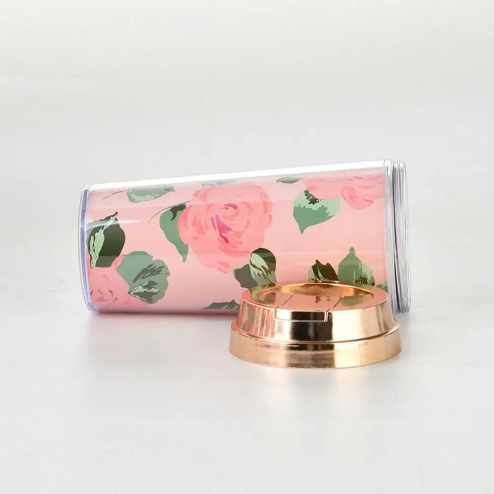 

450ml Water Cup with Lid Double Layer Plastic Home Leakproof Water Mug for Student