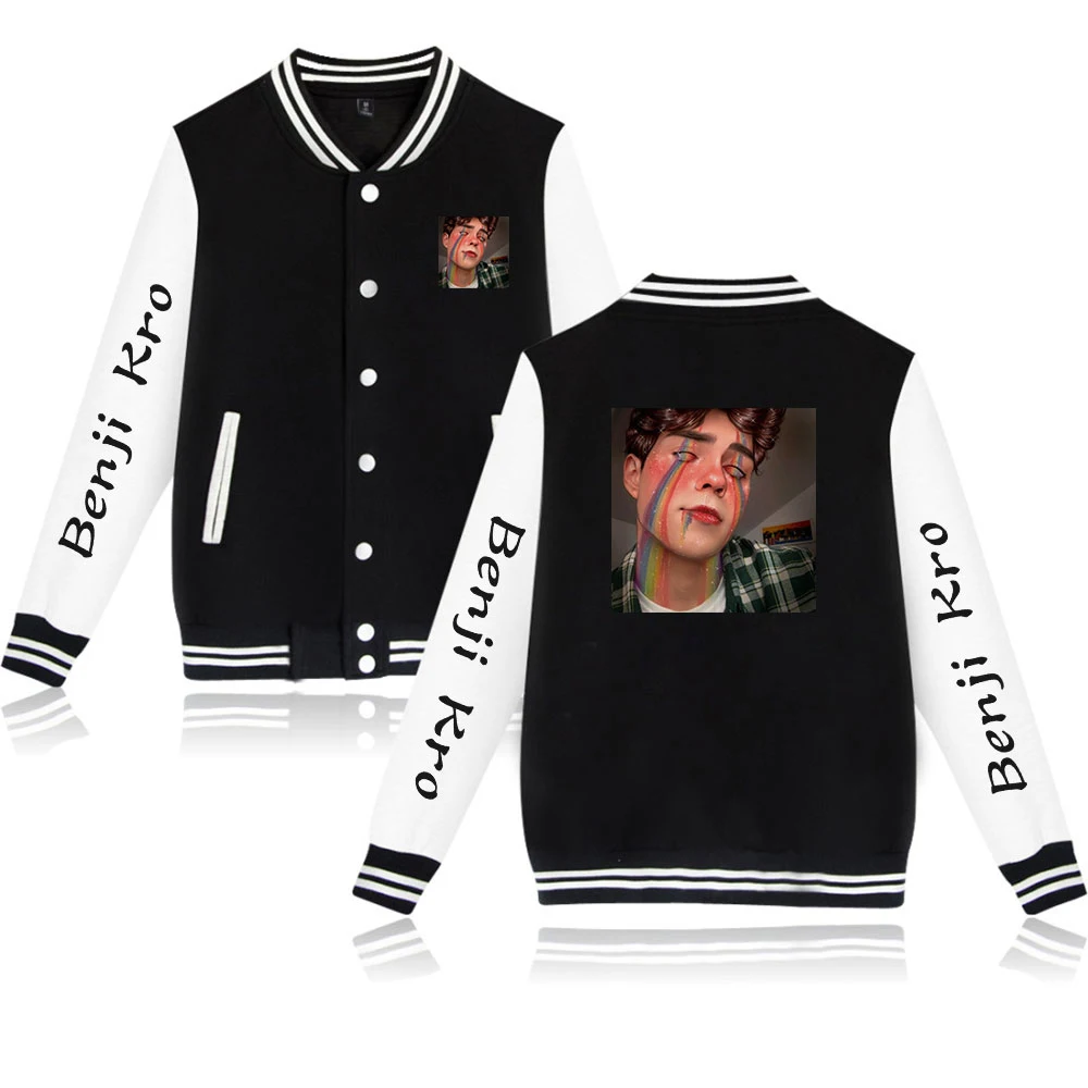 

WAWNI Benji Krol Baseball Jacket Polyester Plus Cotton Unisex Trendy Loose Hip Hop Baseball Uniform New Printing Jacket 2020 New