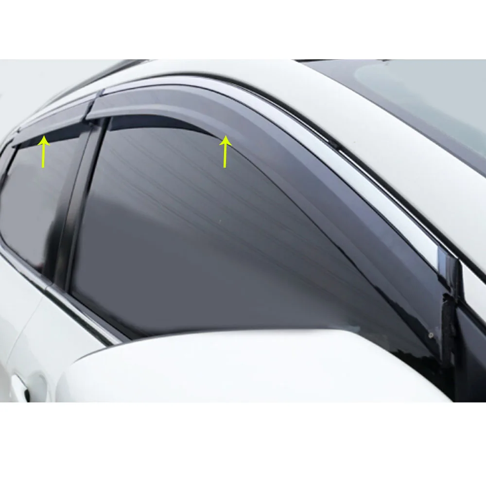 

4 шт., пластиковые ветрозащитные стекла для Nissan Qashqai 2016 2017 2018