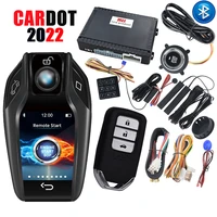 cardot luxury auto accessory lcd key car alarm system engine button start keyless entry remote starter stop