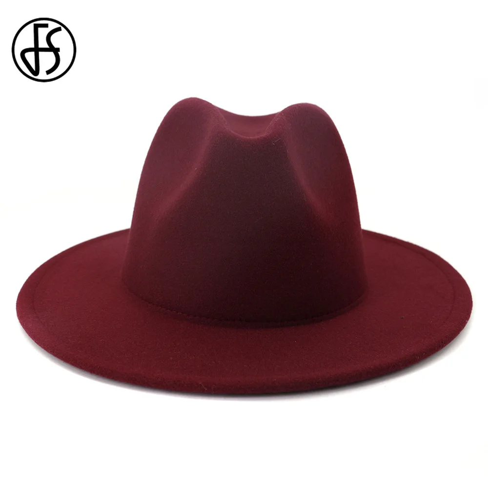 Кепка шерстяная Мужская FS красная с широкими полями на осень/зиму женские